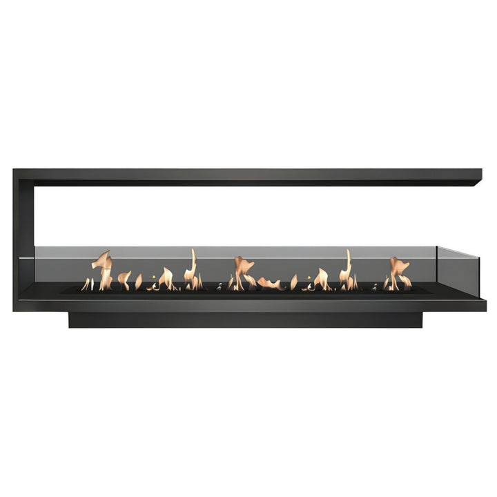 Dreiseitiger Bioethanol Einbaukamin U - SAINT 190