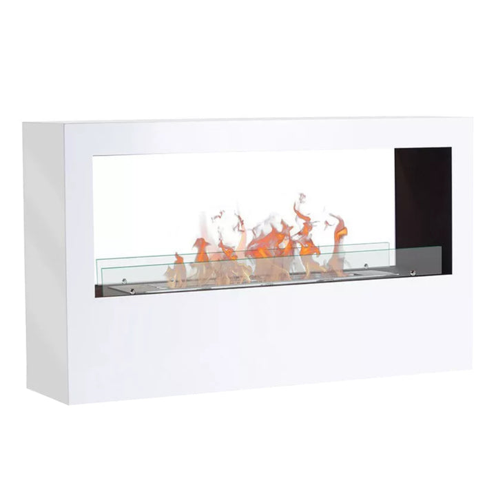 Freistehender Bioethanol Standkamin - ANDROMEDA Weiss