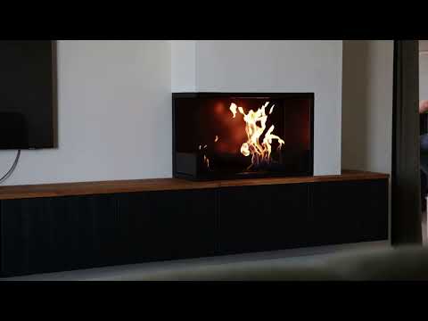 Bioethanol Eck Einbaukamin - BASE WOOD R200